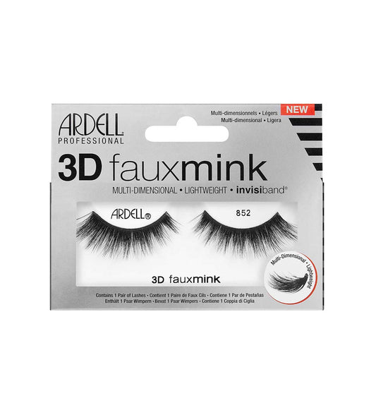 3D FAUX MINK 852 BLACK FALSE EYELASHES - 67448