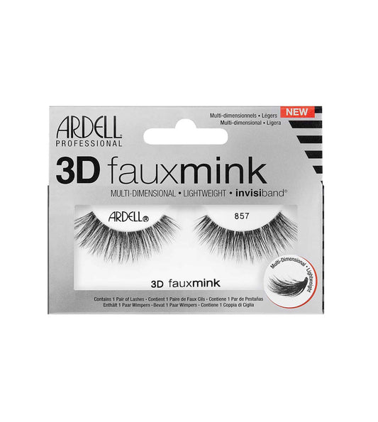 3D FAUX MINK 857 BLACK FALSE EYELASHES - 67453