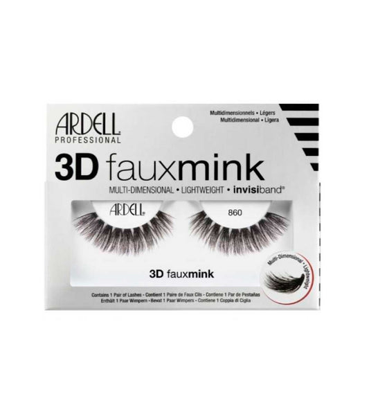 3D FAUX MINK 860 BLACK FALSE EYELASHES - 70483