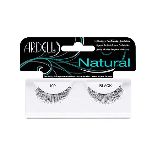 NATURAL STRIP LASHES 109 BLACK FALSE EYELASHES-60910