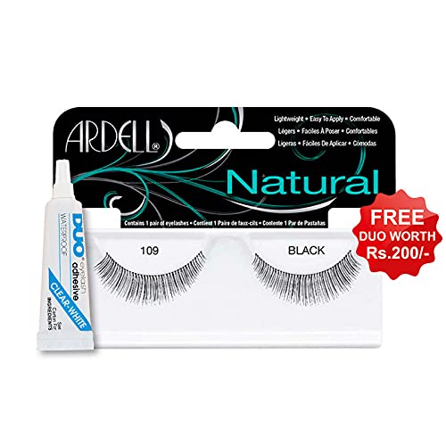 NATURAL STRIP LASHES 109 BLACK FALSE EYELASHES-60910