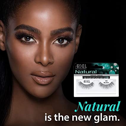 NATURAL STRIP LASHES 105 BLACK EYELASHES-65002