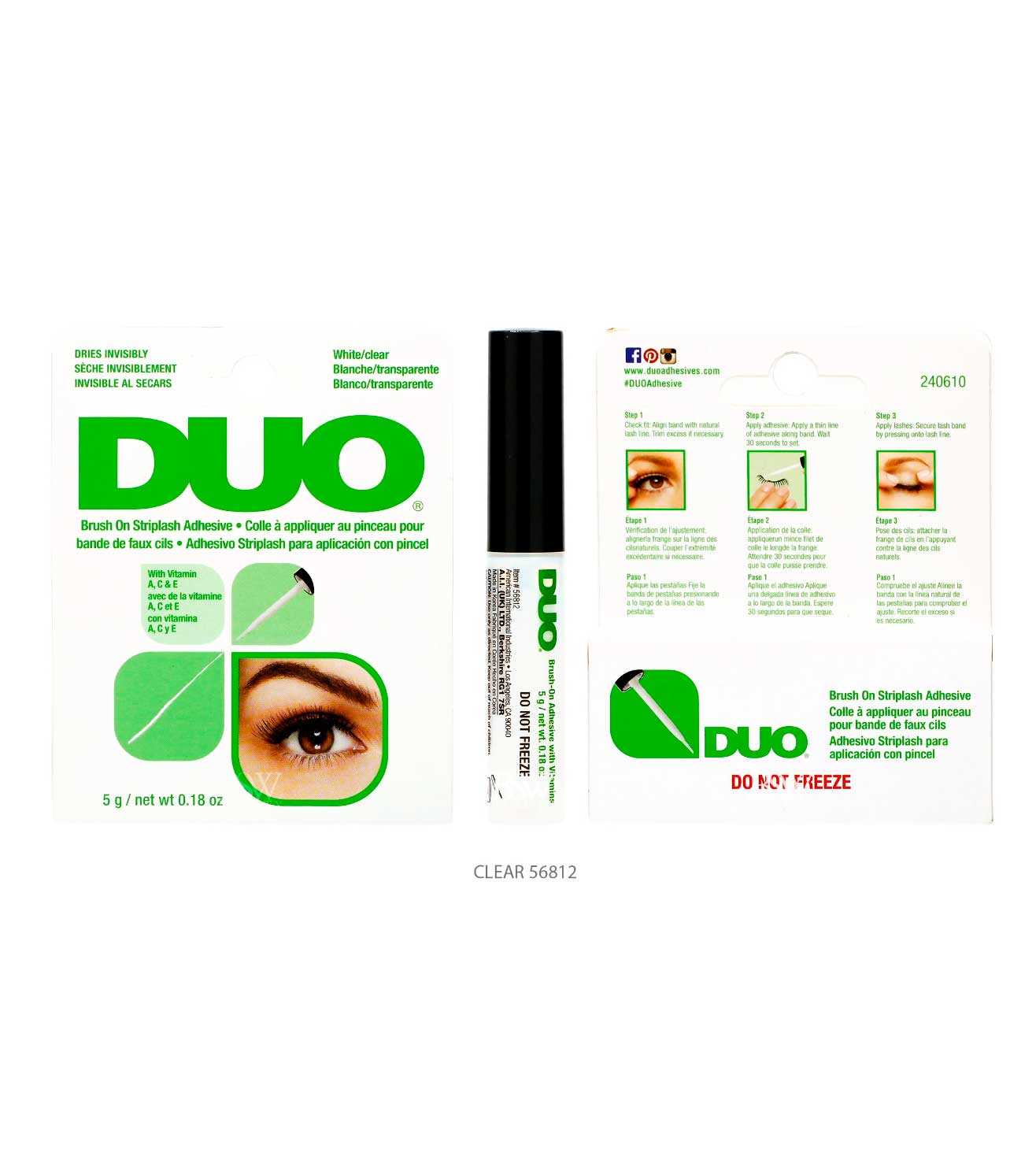 DUO BRUSH ON STRIPLASH ADHESIVE-CLEAR -5GM - 56812