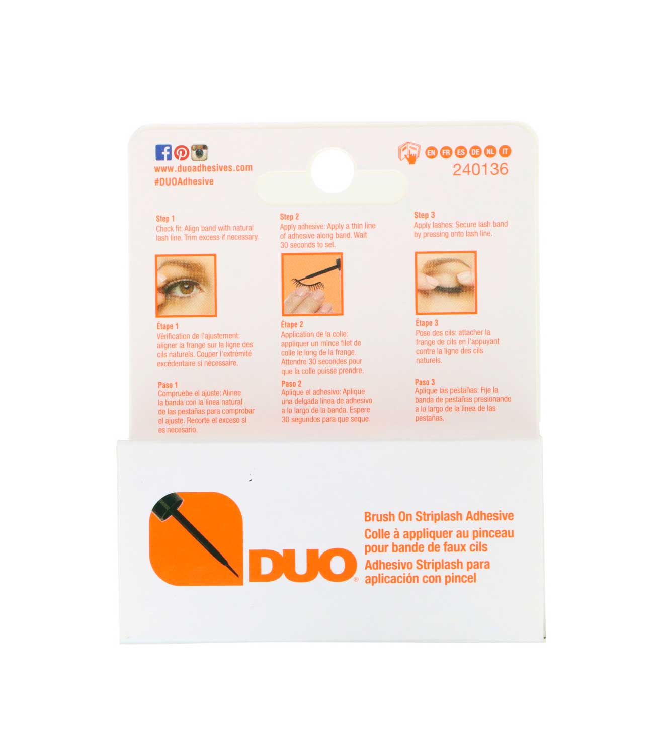 DUO BRUSH ON STRIPLASH ADHESIVE-DARK-5GM - 56896