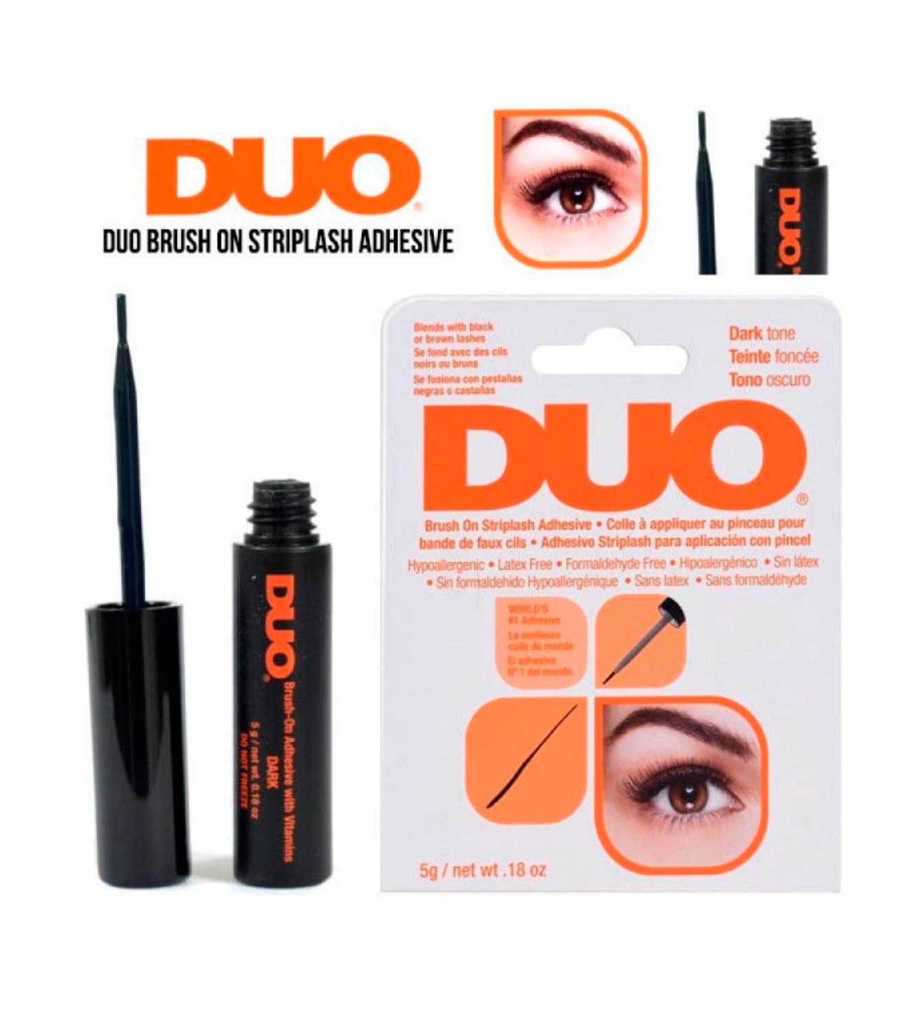 DUO BRUSH ON STRIPLASH ADHESIVE-DARK-5GM - 56896