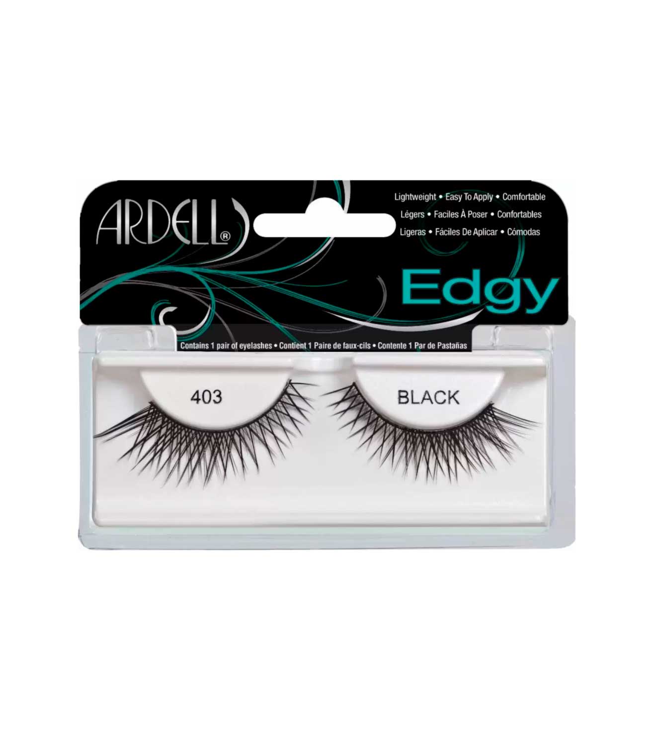 EDGY LASHES-403 BLACK FALSE EYELASHES-61823