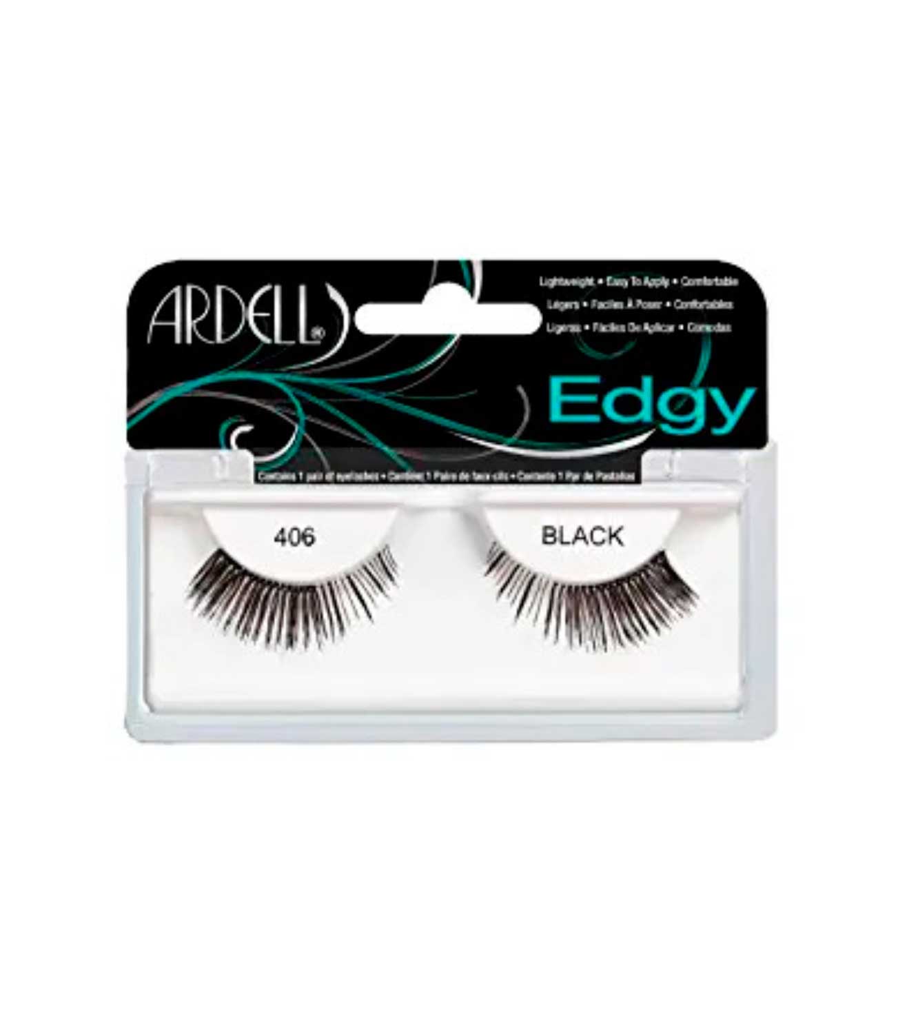 EDGY LASHES-406 BLACK FALSE EYELASHES-61826