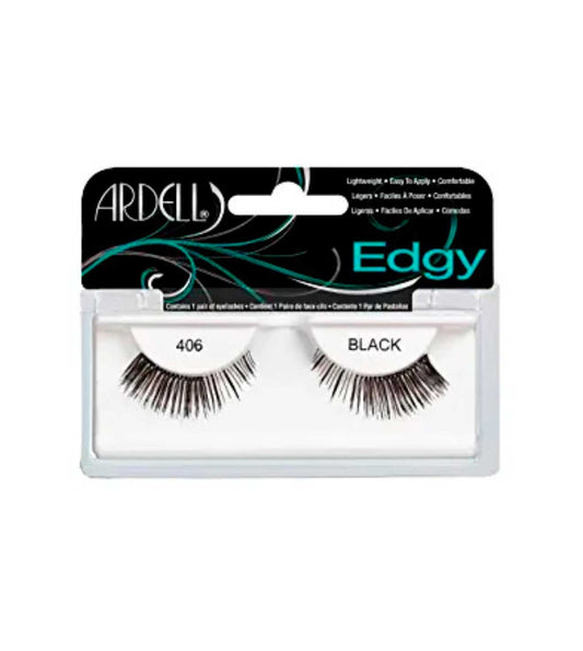 EDGY LASHES-406 BLACK FALSE EYELASHES-61826