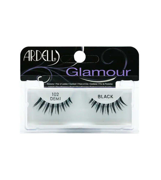 GLAMOUR 102 DEMI BLACK FALSE EYELASHES-60210