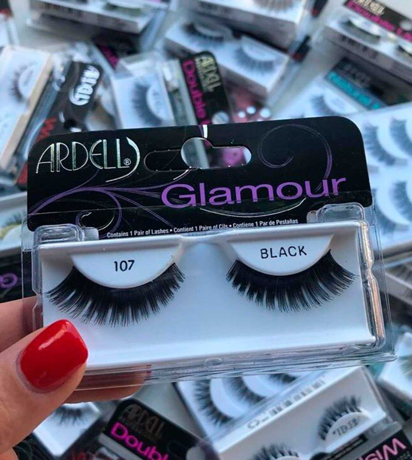 GLAMOUR107 BLACK FALSE EYELASHES-60710