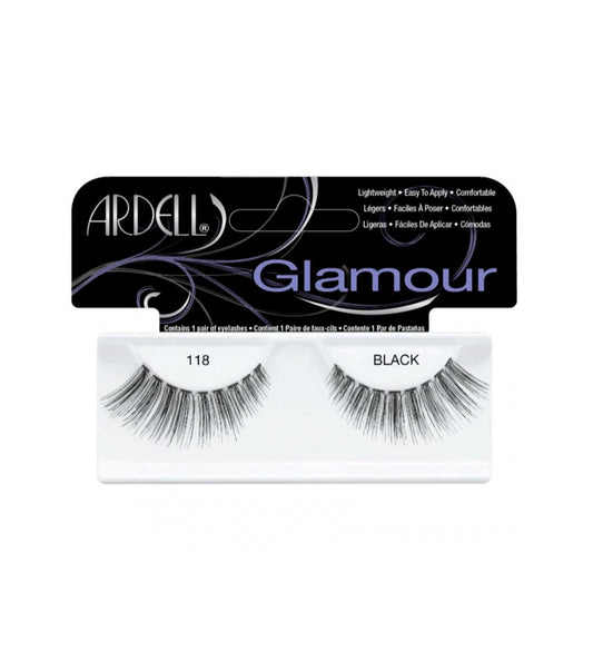 GLAMOUR 118 BLACK FALSE EYELASHES-61810