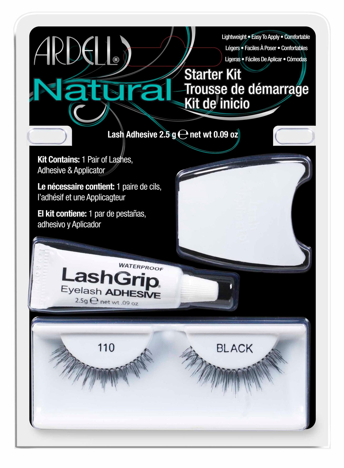 NATURAL STARTER KIT 110 BLACK FALSE EYELASHES-60087