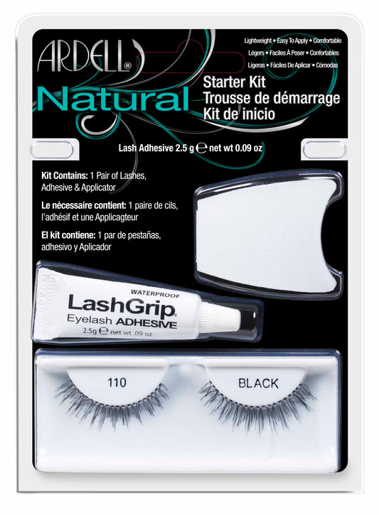 NATURAL STARTER KIT 110 BLACK FALSE EYELASHES-60087