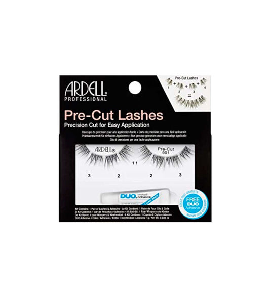 PRE-CUT LASHES-901 BLACK FALSE EYELASHES-67465