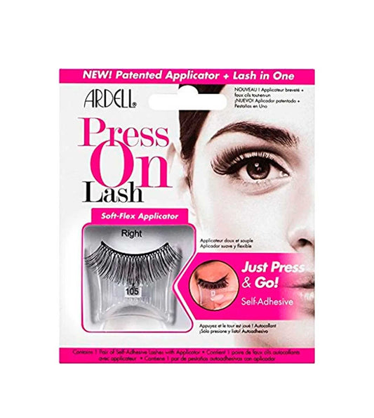 PRESS ON SELF ADHESIVE LASH 105 BLACK FALSE EYELASHES-52326