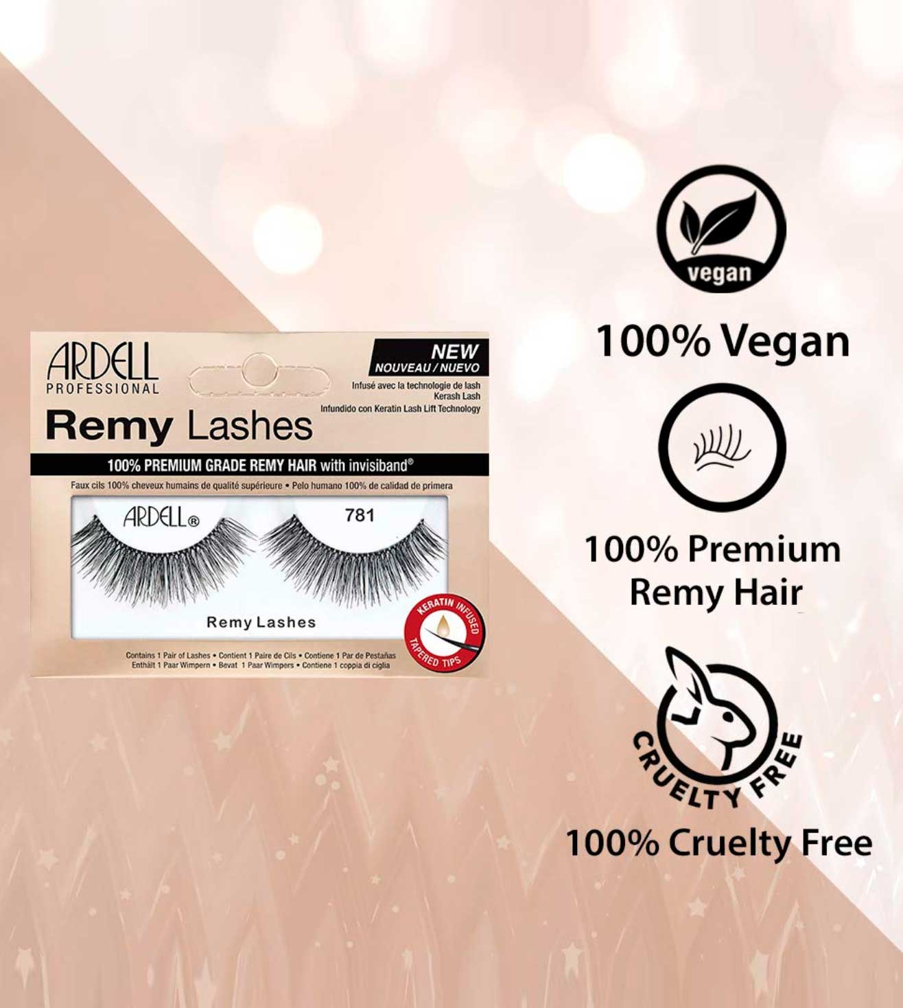REMY LASHES 781 BLACK FALSE EYELASHES-67436