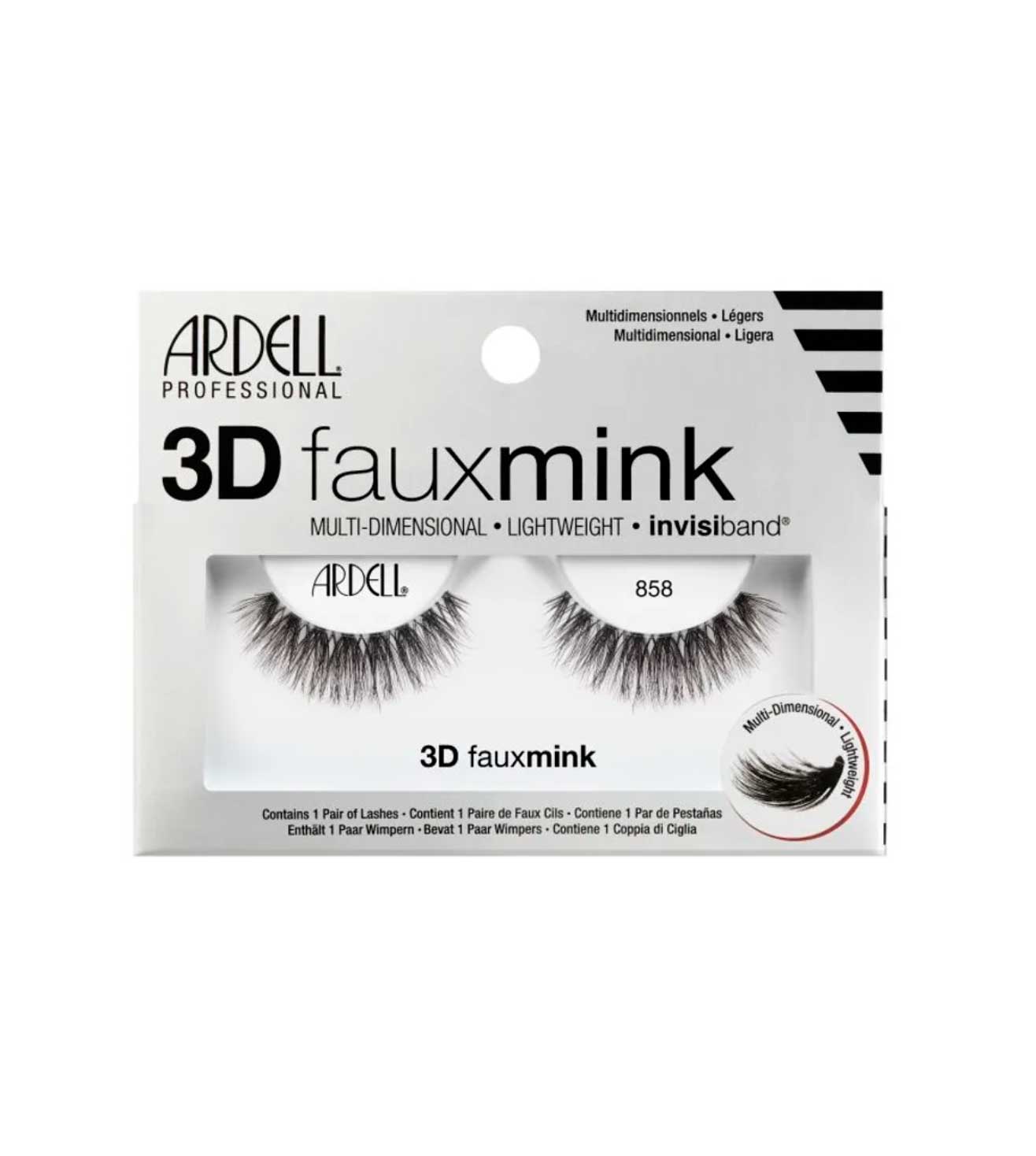 3D FAUX MINK 858 BLACK FALSE EYELASHES -70481