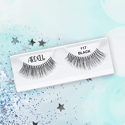 NATURAL STRIP LASHES 117 BLACK- FALSE EYELASHES - 61710