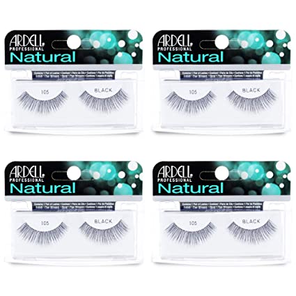 NATURAL STRIP LASHES 105 BLACK EYELASHES-65002