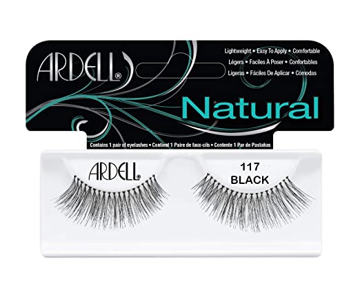 NATURAL STRIP LASHES 117 BLACK- FALSE EYELASHES - 61710