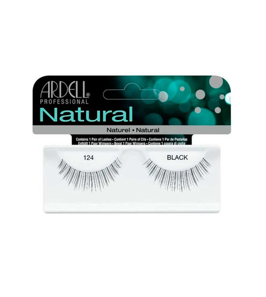 NATURAL STRIP LASHES 124 BLACK-62410