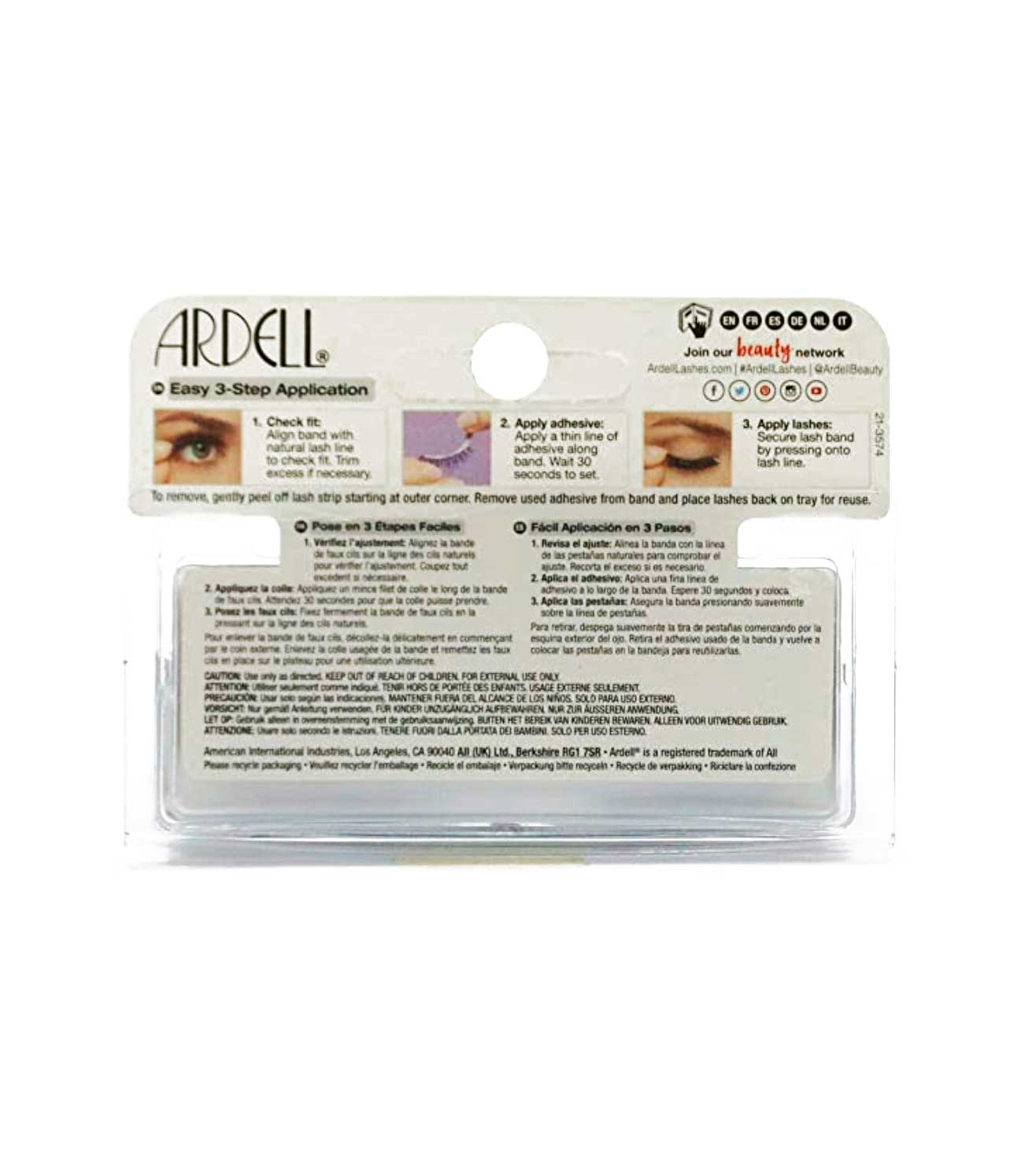 NATURAL STRIP LASHES 124 BLACK-62410